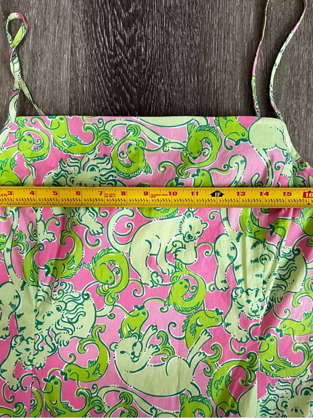 Vintage RARE Lilly Pulitzer Fried Catfish Midi Dress Women's Size 14 A-Line - Picture 10 of 11
